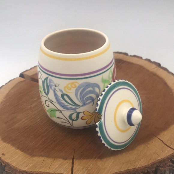 VTG Poole Pottery Lidded Preserve/Honey Jar 287 Handmade & Handpainted - Picture 2 of 11